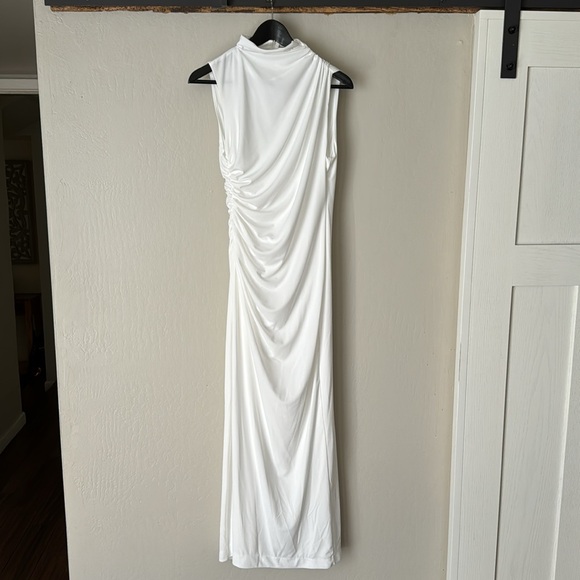 Zara White Draped Dress - Picture 6 of 11